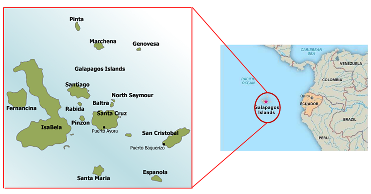 Location of Galapagos